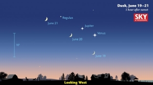 On June 30 Venus and Jupiter will appear as one big double star in the night sky.