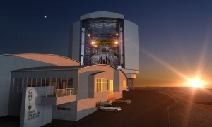 Sunset over the GMT, work begins. Credit: GMTO Corporation