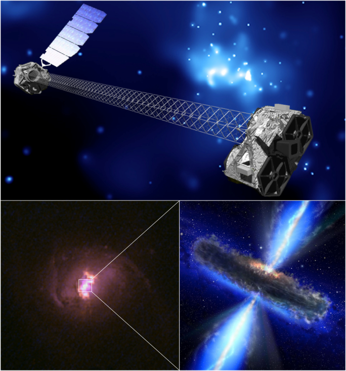 NuSTAR scans the sky looking at nine galaxies for supermassive black holes. Credits: NASA/NuSTAR/JPL/Caltech