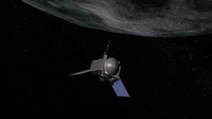NASA's OSIRIS-REx tests onboard thrusters during its journey to asteroid Bennu in this image. Credits: NASA